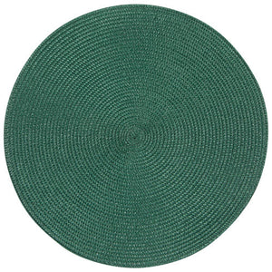 Now Designs Round Disko Placemats, Set of 4 - Spruce Green