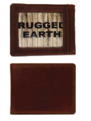 Rugged Earth Leather Full Zippered Wallet, Style 990029