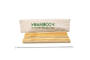 Bamboo Straw Set, 6pc + Brush