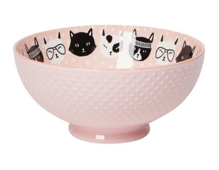 Now Designs Feline Fine Stamped Bowl, 8