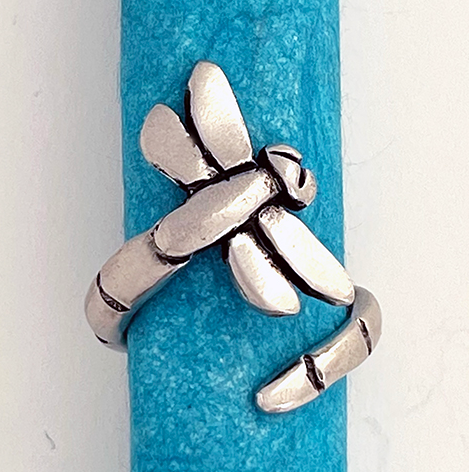 Basic Spirit Pewter Wrap Ring, Dragonfly (One Size Only)