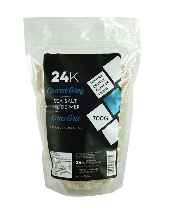 24K Sea Salt from Guerande, France- Course 700g Bag