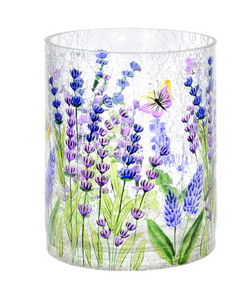 Lavender Cylinder Vase / Candle Holder, 5x6"