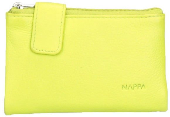 NAPPA Leather Ladies Wallet, Mini Charlotte - Neon