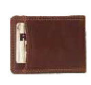 Rugged Earth Leather Fold-Over Wallet, Style 990036