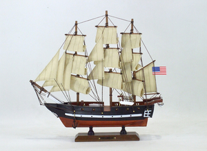 ConstitutionWooden Model Ship, Small 13" L