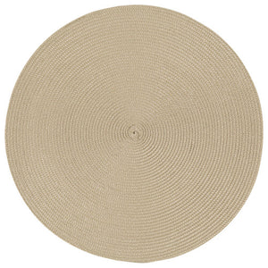 Now Designs Round Disko Placemats, Set of 4 - Light Taupe