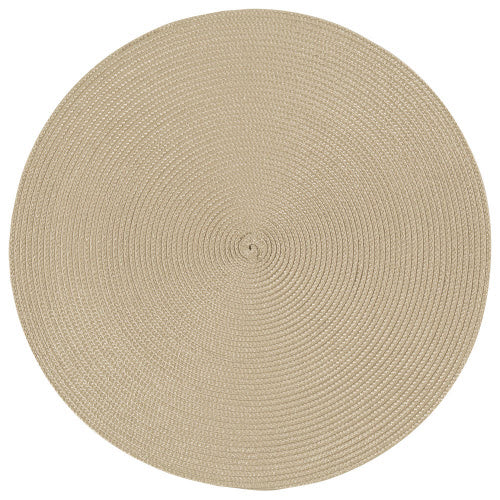 Now Designs Round Disko Placemats, Set of 4 - Light Taupe