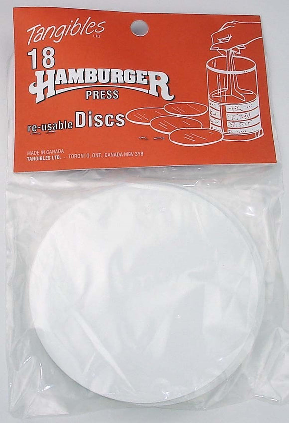 Hamburger Press Plastic Divider Discs, Re-usabel 18pc