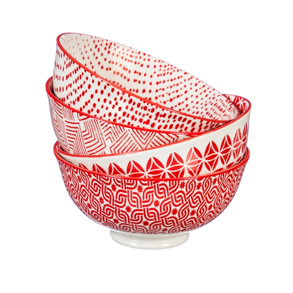 Cypress Ceramic Bowl, Red 8oz (Single)