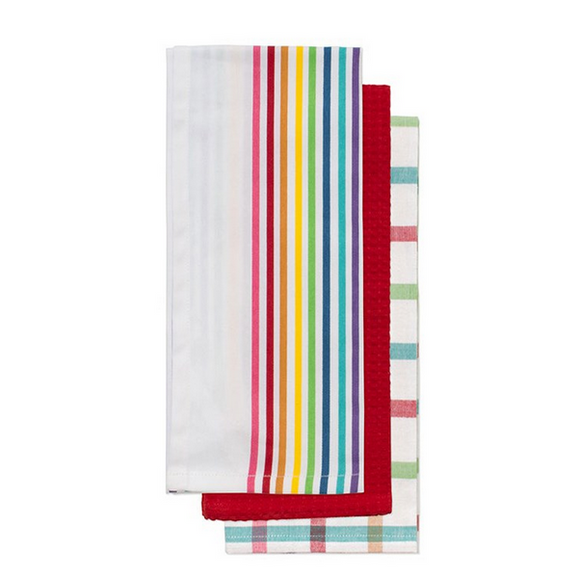 Harman Rainbow Tea Towel Set, 3pc