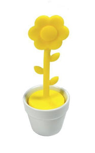 Silicone Tea Infuser, Yellow Flower in Pot