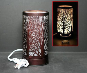 Touch Sensor Lamp - Copper Forest w/Scented Oil Holder, 8"