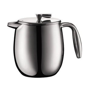 Bodum Columbia Stainless Steel Double Walled French Press, 4 Cup