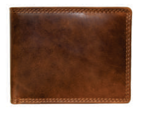 Rugged Earth Leather Wallet, Style 990008