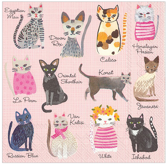 Lunch Napkin - Cool Cats