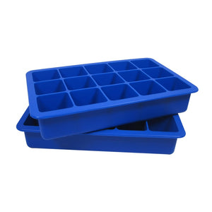 Silicone Ice Cube Trays, Set of 2 - Blue