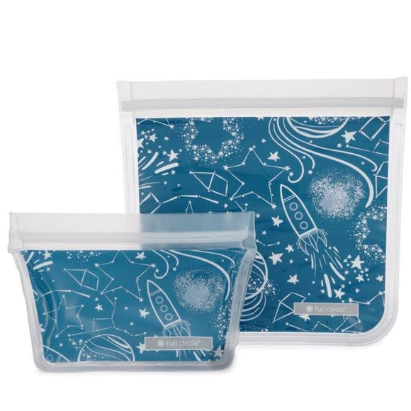 ZipTuck Re-Usable Lunch Bags, Set of 2 - Space
