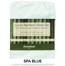 Daniadown Bamboo Sheet Set, Twin - Spa Blue