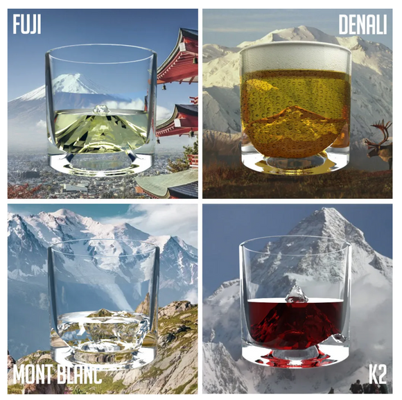 LIITON MT Fuji Whiskey Glass Set of 2