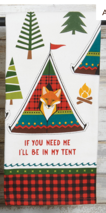 Kay Dee Designs Dual Purpose Terry Towel, Fox In Tent