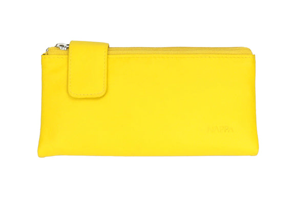 NAPPA Leather Ladies Wallet, Charlotte - Buttercup