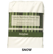 Daniadown Bamboo Sheet Set, Twin - Snow