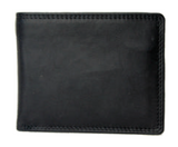 Rugged Earth Black Leather Billfold Wallet, Style 880009