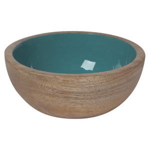 Danica Heirloom Mango Wood Mini Bowl, 4" Lagoon