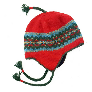 Hamro Knitted Earflap Ski Hat, Ivy