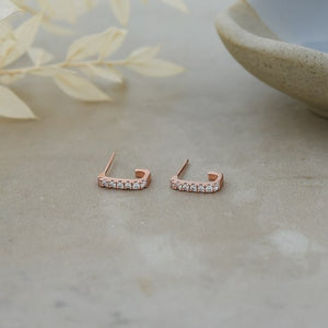 Glee Jewellery Smitten Studs, Rose Gold