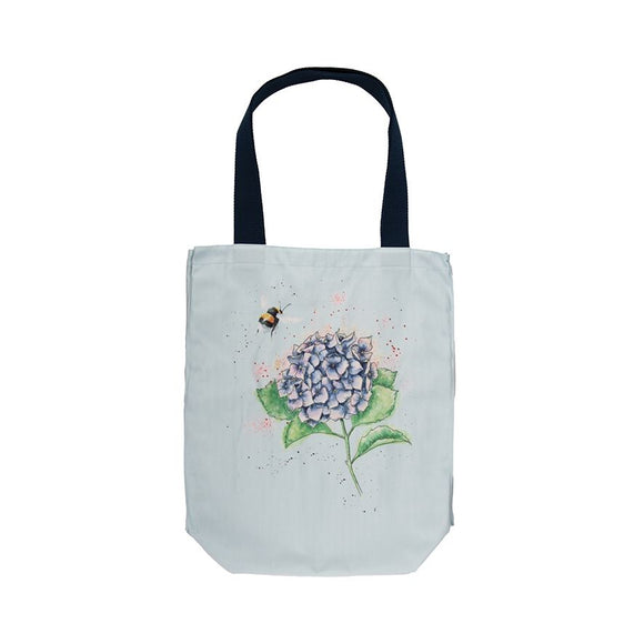 Wrendale Canvas Tote Bag, Hydrangea (Bee) 16x17