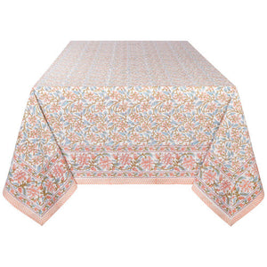 Danica Heirloom Block Print Tablecloth, Meadow 60x90"