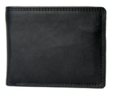 Rugged Earth Black Leather Wallet, Style 880010