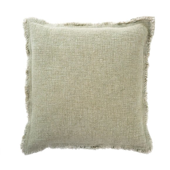 Indaba Selena Linen Pillow, Lichen 20x20