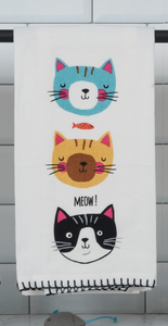Kay Dee Designs Floursack Dishtowel, Crazy Cat  Meow