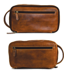 Rugged Earth Leather Toiletry Case, Style 199015