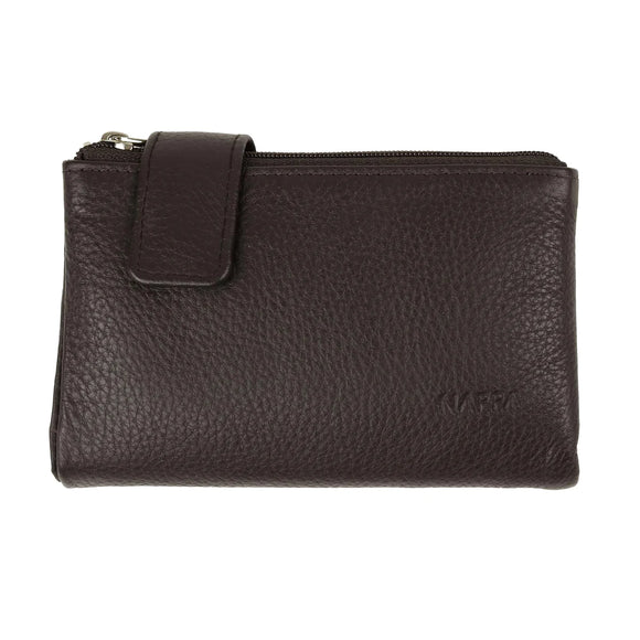 NAPPA Leather Ladies Wallet, Mini Charlotte - Brandy