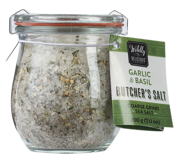 Garlic & Basil Butcher Salt, 200g