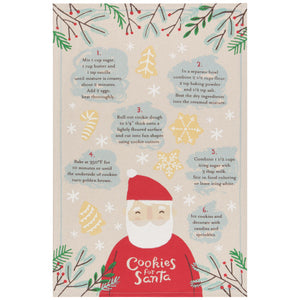 Now Designs Tea Towel, 18x28" Cookies For Santa