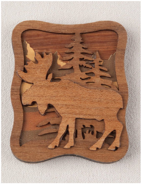 Moose in Nature Magnet