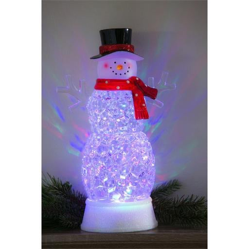 Snowman Tabletop Decoration with Color Changing LED Lights, 12