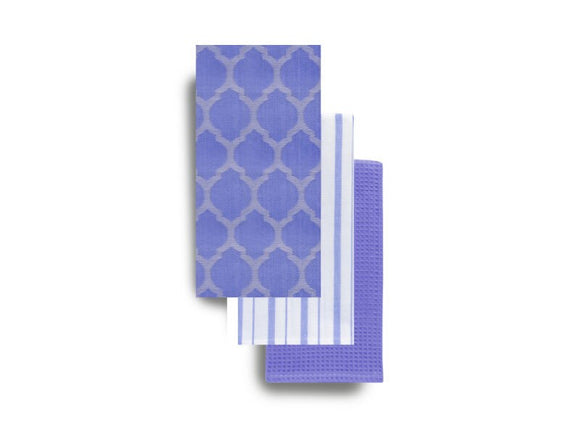 Harman Lattice Jacquard Tea Towel, Lavender 3pc