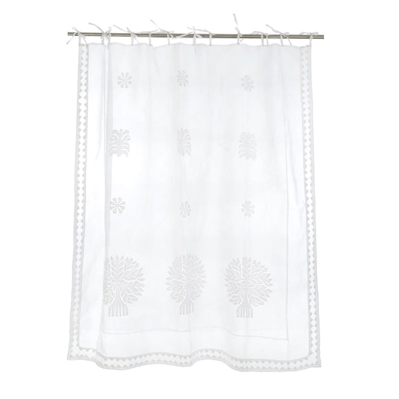 Indaba Tree Of Life Cutwork Cotton Shower Curtain, 72x72