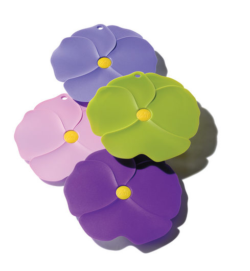 Pansy Heat Resistant Silicone Trivet, Assorted Colours