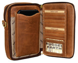 Rugged Earth Leather Organizer/Purse w/Strap, Style 199022
