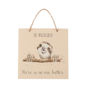 Wrendale Wooden Plaque, Hare "Be Yourself"