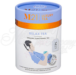 M21 Luxury Tea, Relax Functional Herbal Tea, 12 Pyramid Bags