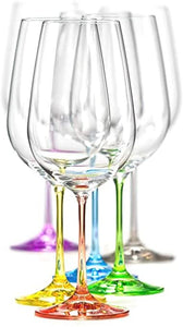 Spectrum Wine Glasses, 350ml Set of 6, Assorted Colours