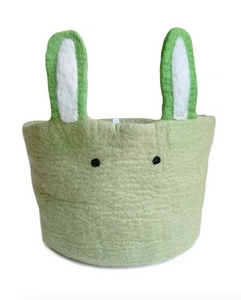 Hamro Felt Basket, Bunny (Green)
